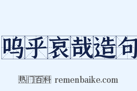 呜乎哀哉造句是什么意思的图片